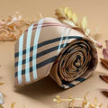 Beige Heritage Plaid Silk Necktie