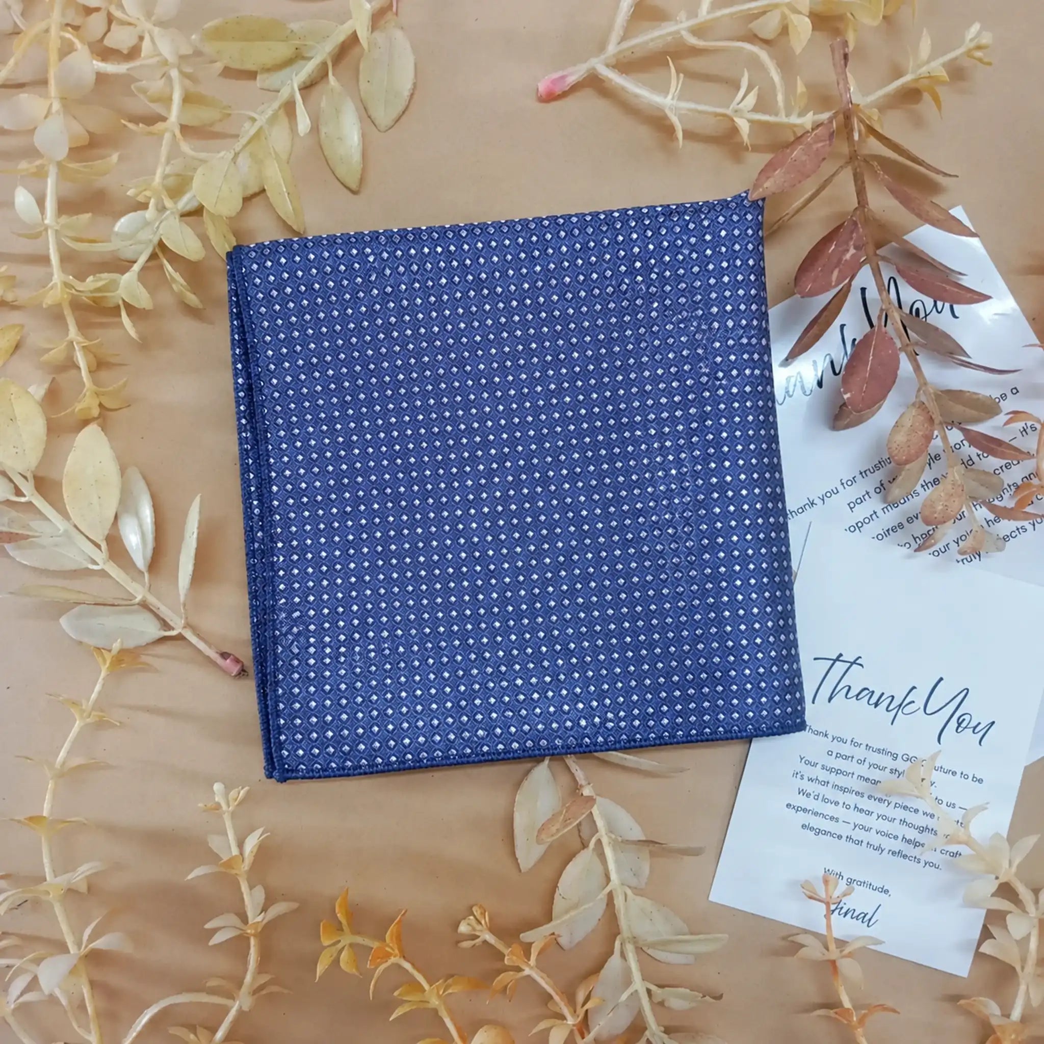 Lavender Micro Dot Silk Pocket Square