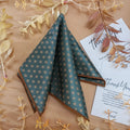 Emerald Gold Medallion Silk Pocket Square