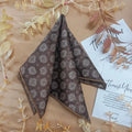 Mocha Medallion Silk Pocket Square