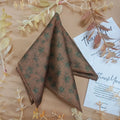 Terracotta Botanical Silk Pocket Square