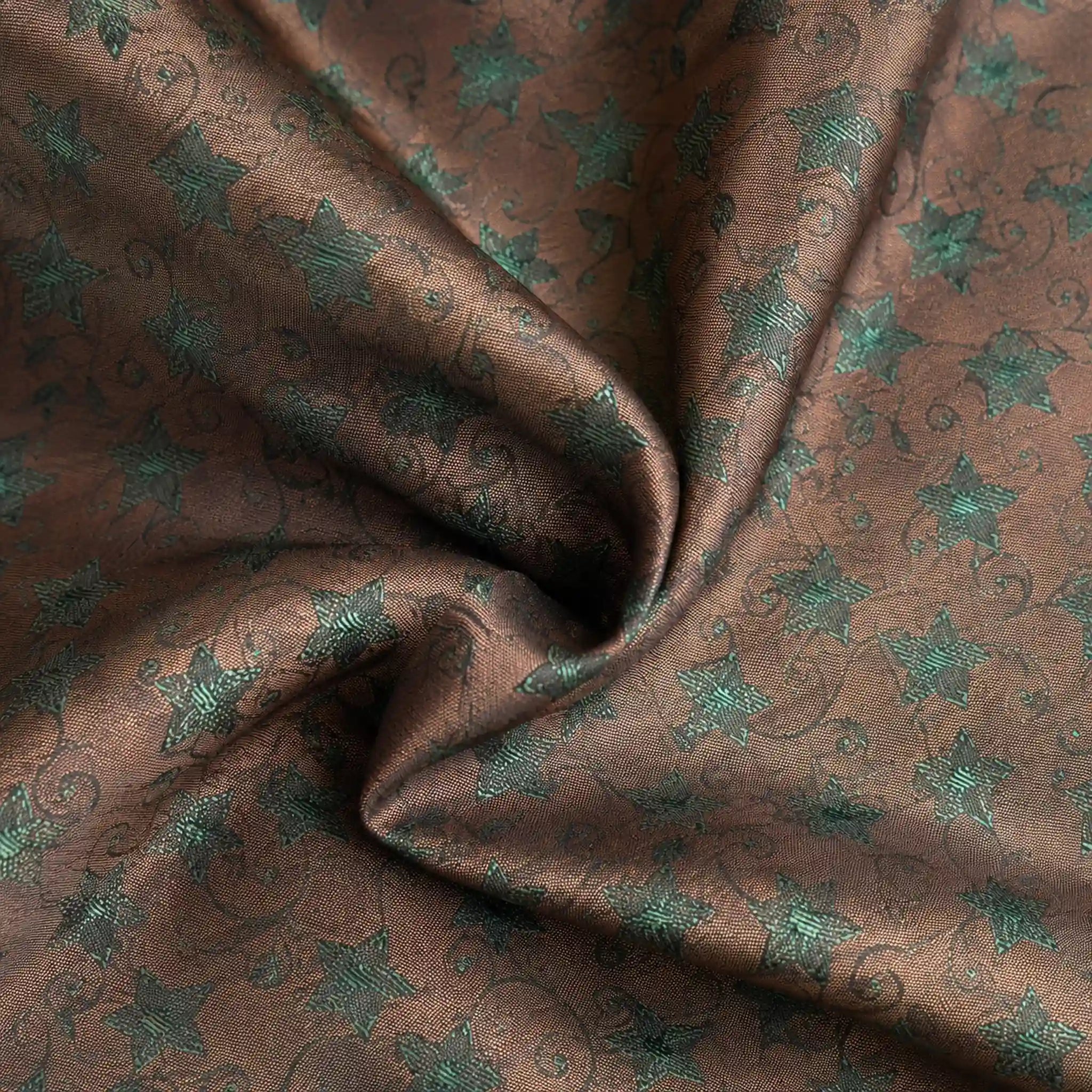 Terracotta Botanical Silk Pocket Square