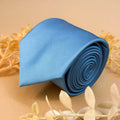 Blue Azure Breeze Solid Silk Necktie