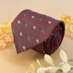 Brown Mini Paisley Silk Necktie