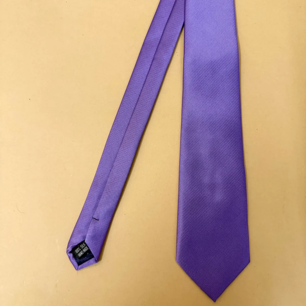 Indigo Mist Solid Silk Necktie - Image 3