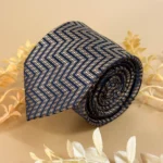 Ochre Herringbone Silk Necktie