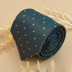 Forest Green Micro Dot Silk Necktie