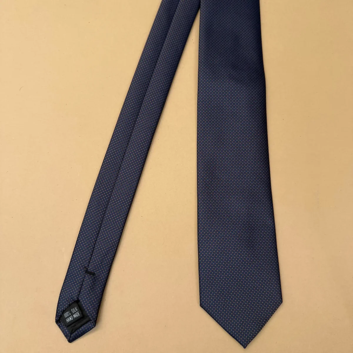 Charcoal Woven Texture Silk Necktie - Image 3