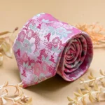 Blush Pink Floral Silk Necktie