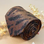 Earth Tone Marble Abstract Silk Necktie