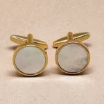 Luxe Mother of Pearl Gold Cufflinks