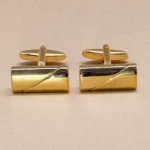 Minimalist Gold Stripe Cufflinks