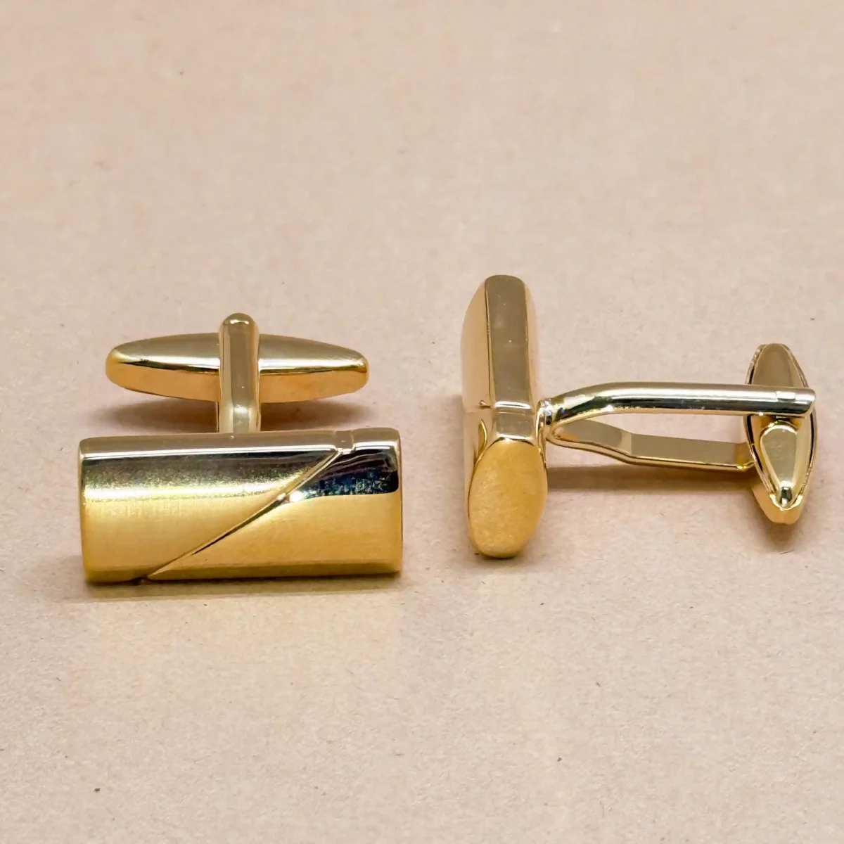 Minimalist Gold Stripe Cufflinks - Image 2
