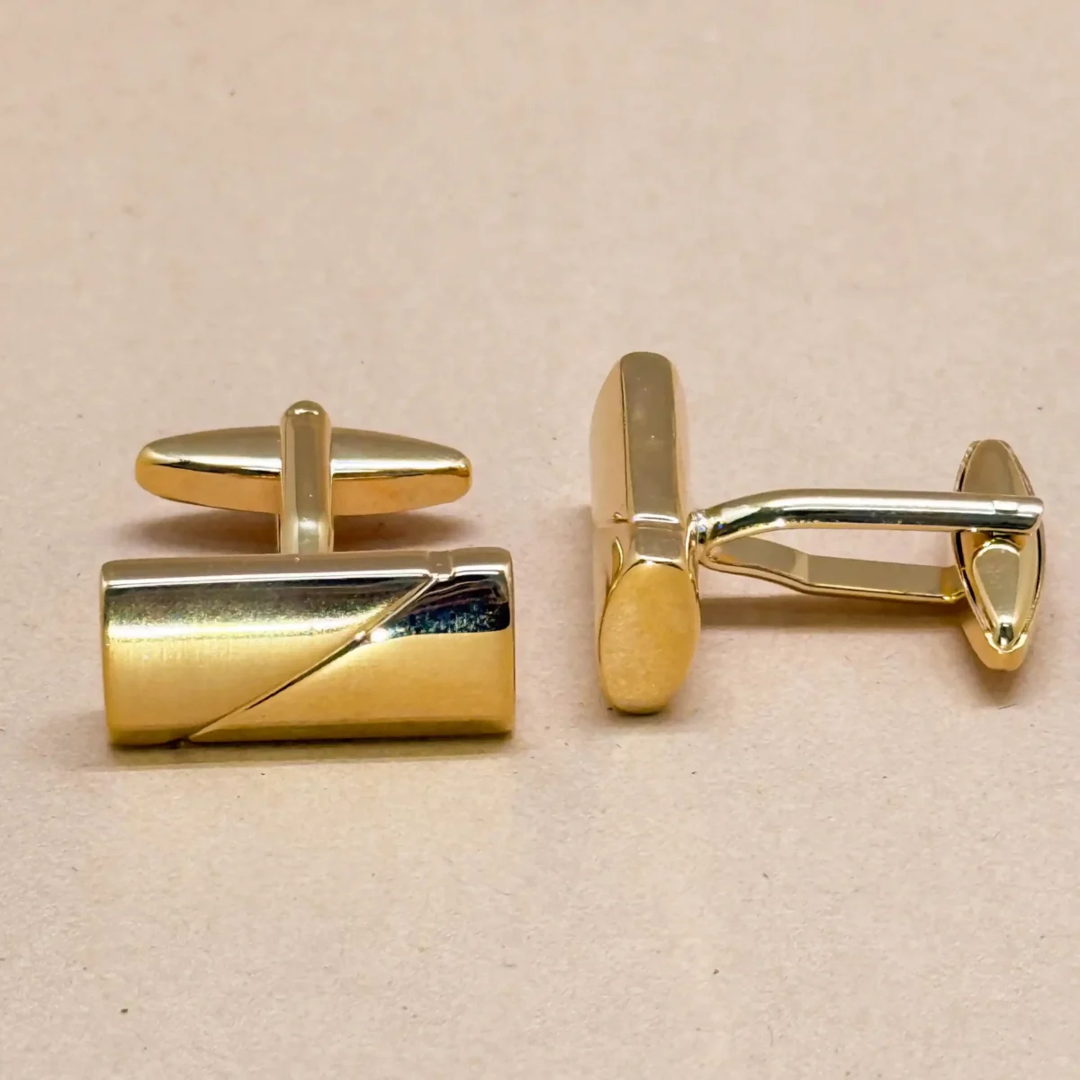 Minimalist Gold Stripe Cufflinks - Image 2