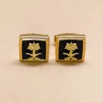 Heraldic Emblem Gold Cufflinks