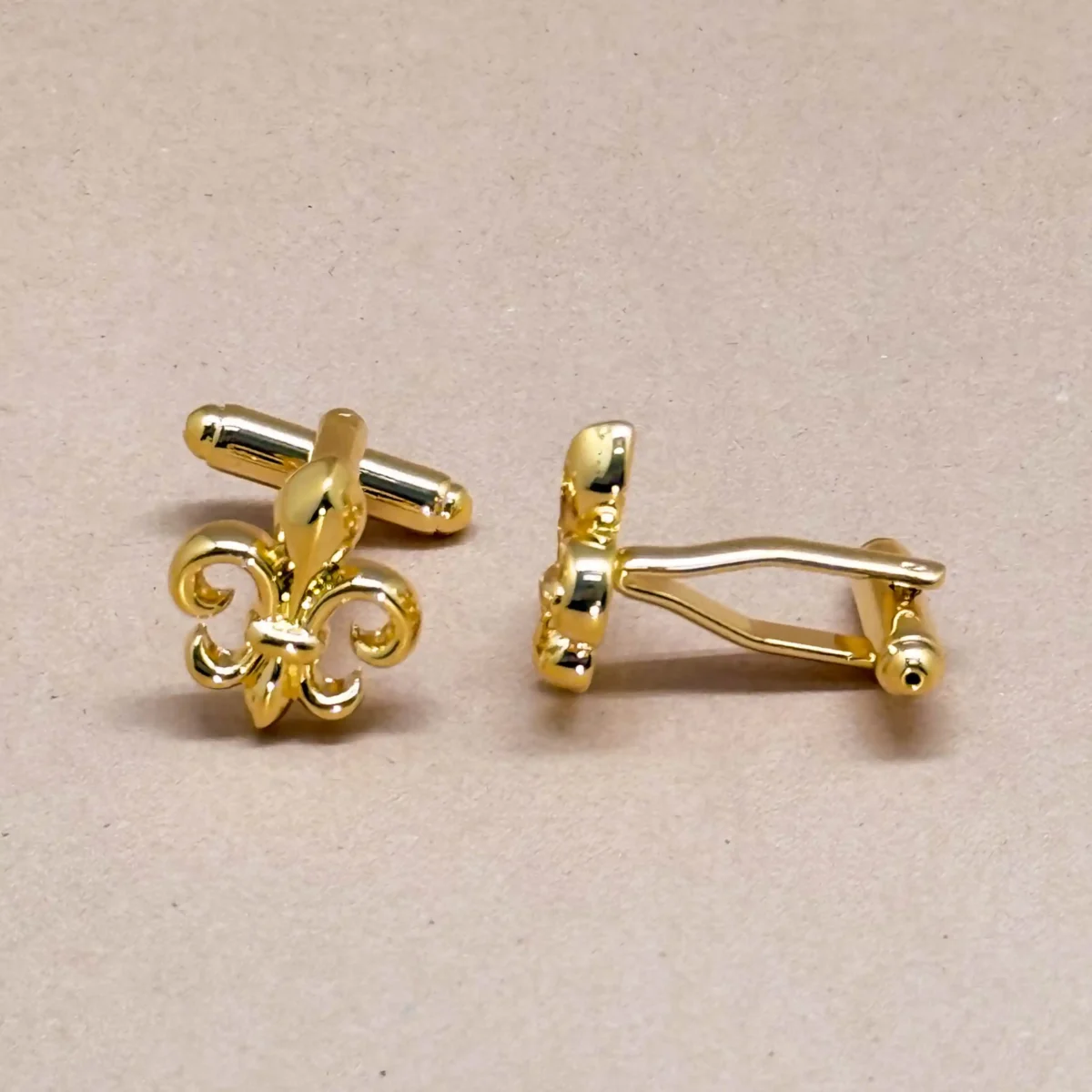 Fleur-de-Lis Gold Cufflinks - Image 2