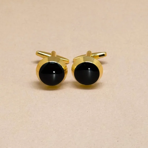 Midnight Black Gold Cufflinks