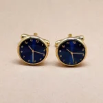 Midnight Blue Dial Gold Cufflinks