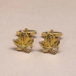Golden Maple Leaf Cufflinks