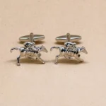 Equestrian Silver Horse Rider Cufflinks