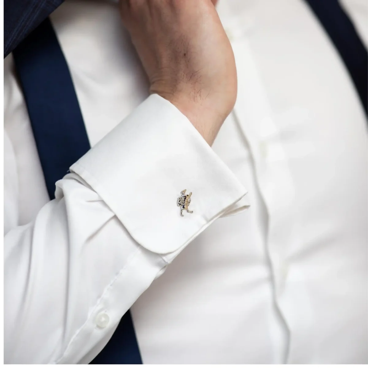 Equestrian Silver Horse Rider Cufflinks - Image 3