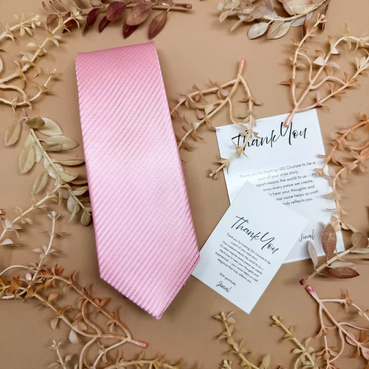 Rose' Pink Whisper Solid Silk Necktie - Image 2