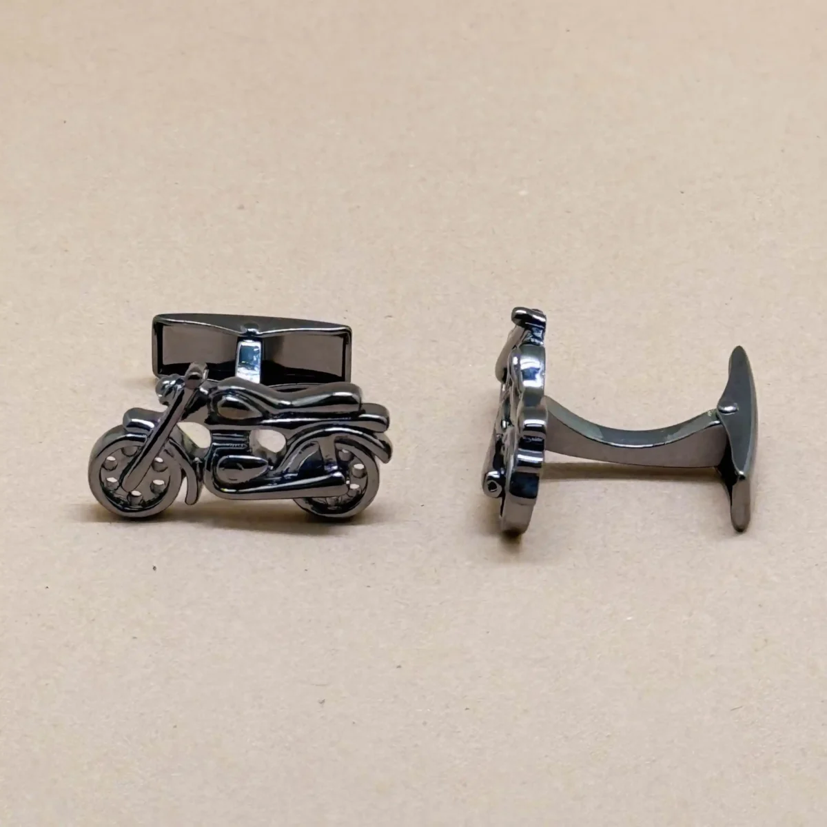 Motorbike Silver Cufflinks - Image 2