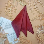 Crimson Red Silk Pocket Square