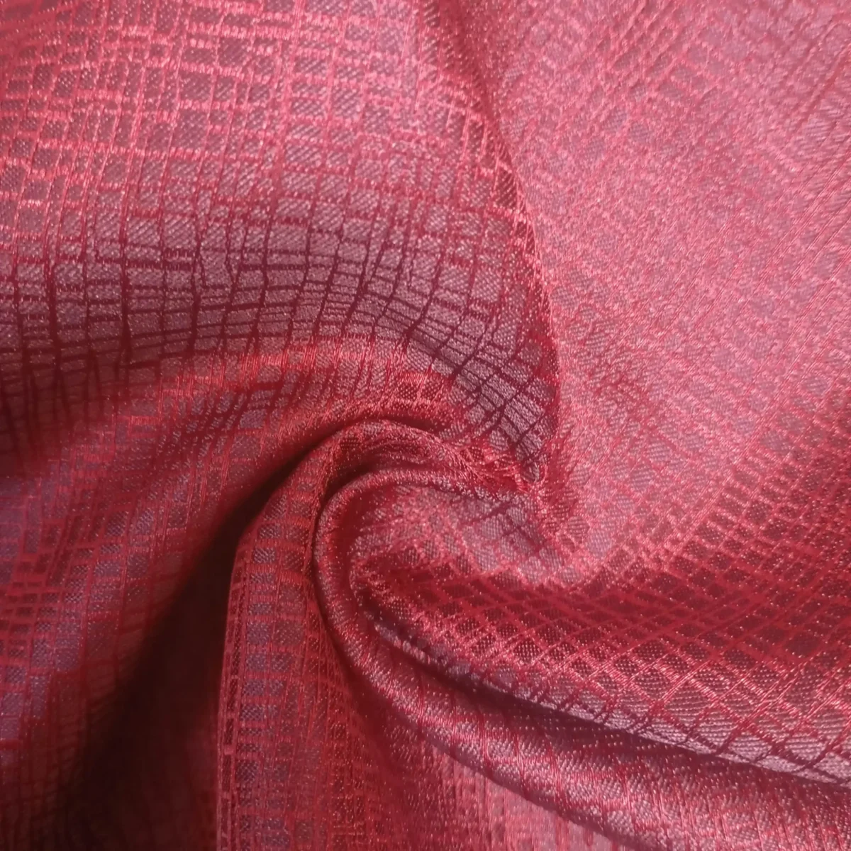 Crimson Red Silk Pocket Square - Image 2