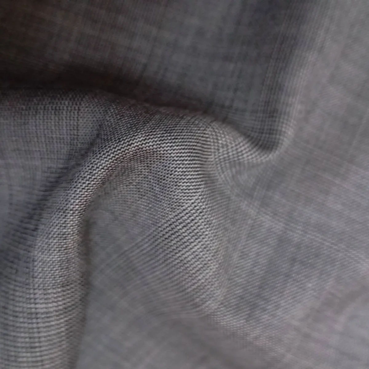 Grey Micro Check Silk Pocket Square - Image 2