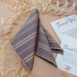 Earth Toned Gold Striped Silk Pocket Square