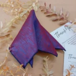 Magenta Patterned Silk Pocket Square