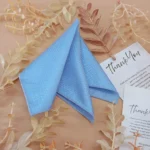 Sky Blue Patterned Silk Pocket Square