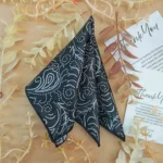 Black Paisley Silk Pocket Square