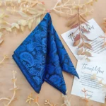 Royal Blue Paisley Silk Pocket Square