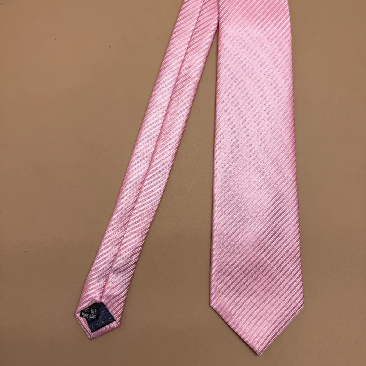 Rose' Pink Whisper Solid Silk Necktie - Image 3