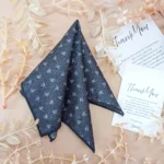 Black Abstract Silk Pocket Square