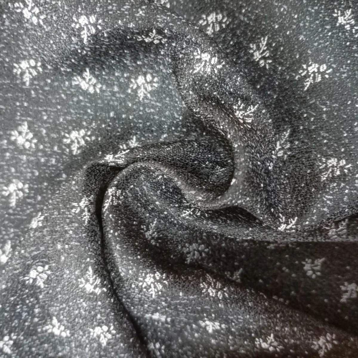 Black Abstract Silk Pocket Square - Image 2