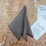 Classic Earthy Toned Checkered Pocket Square
