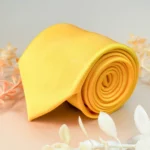 Solaris Yellow Glow Solid Silk Necktie