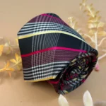 Pink Rose' Multi Plaid Silk Necktie