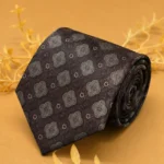 Mocha Medallion Silk Necktie