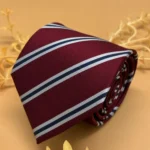 Burgundy Regimental Stripe Tie