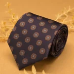 Burgundy Medallion Silk Necktie