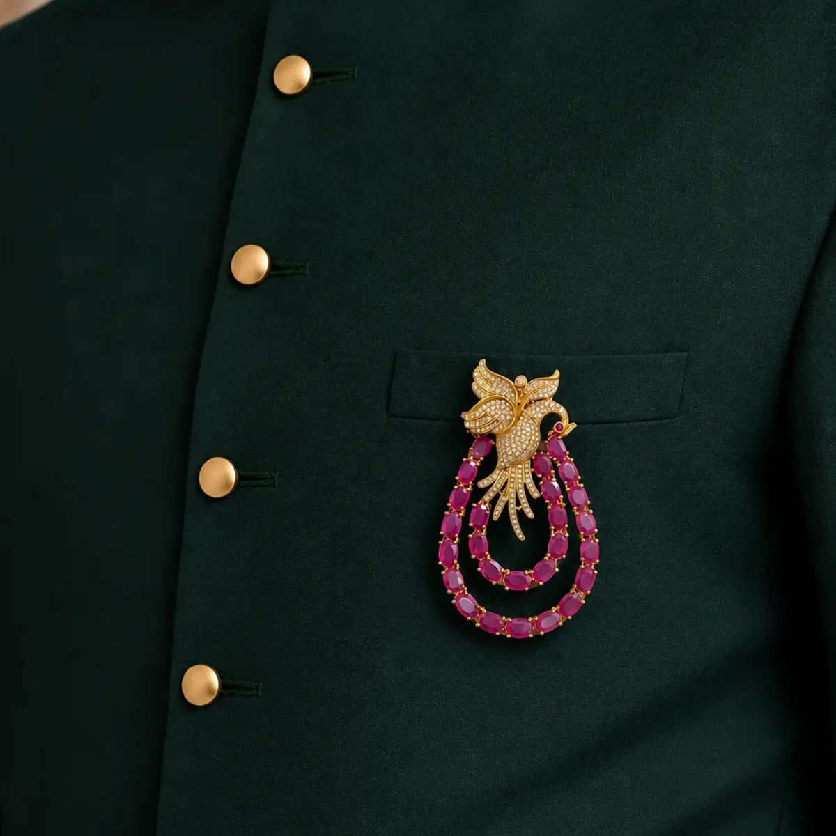Gulbahar Phoenix Brooch - Image 3