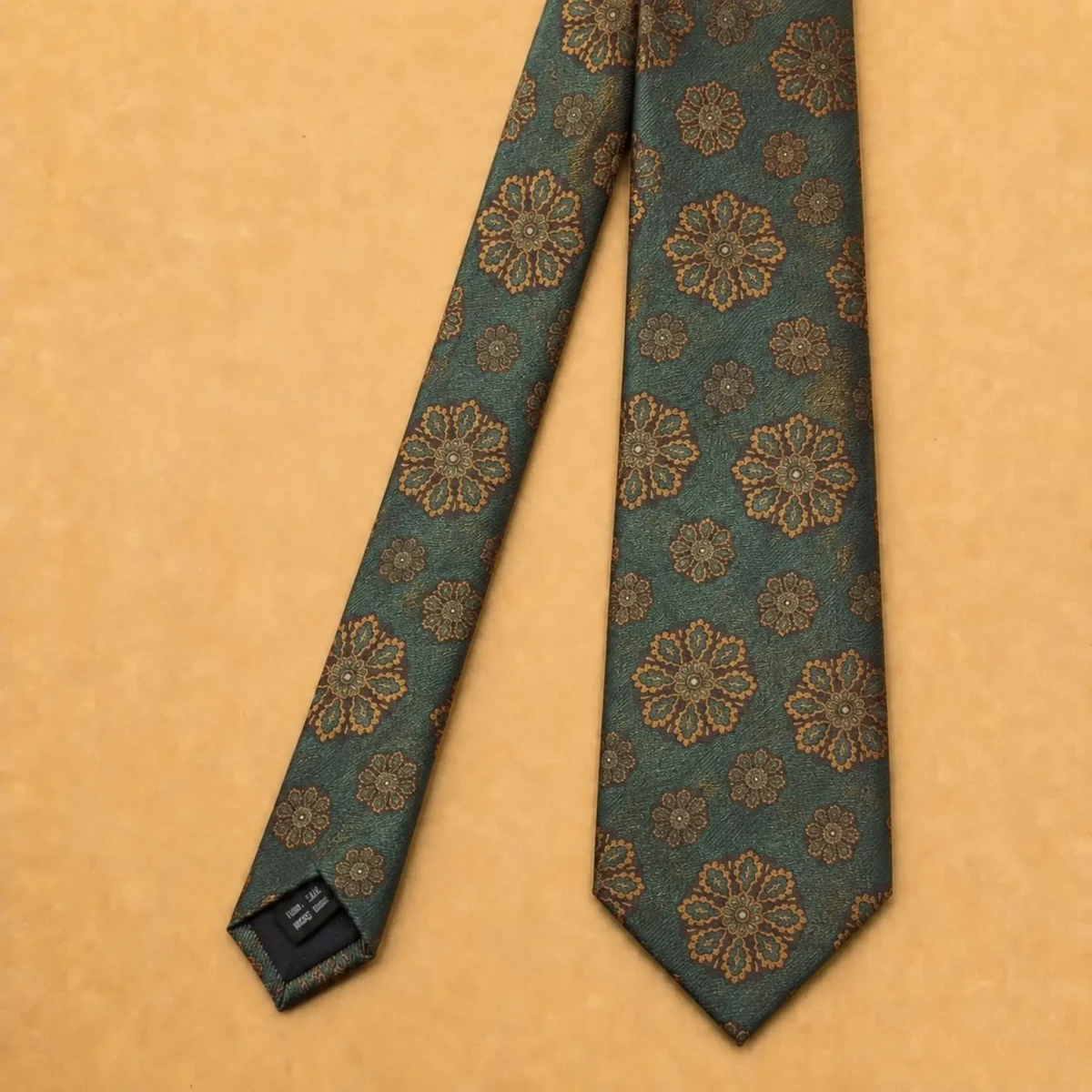 Sage Floral Silk Necktie - Image 3