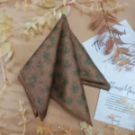 Terracotta Botanical Silk Pocket Square